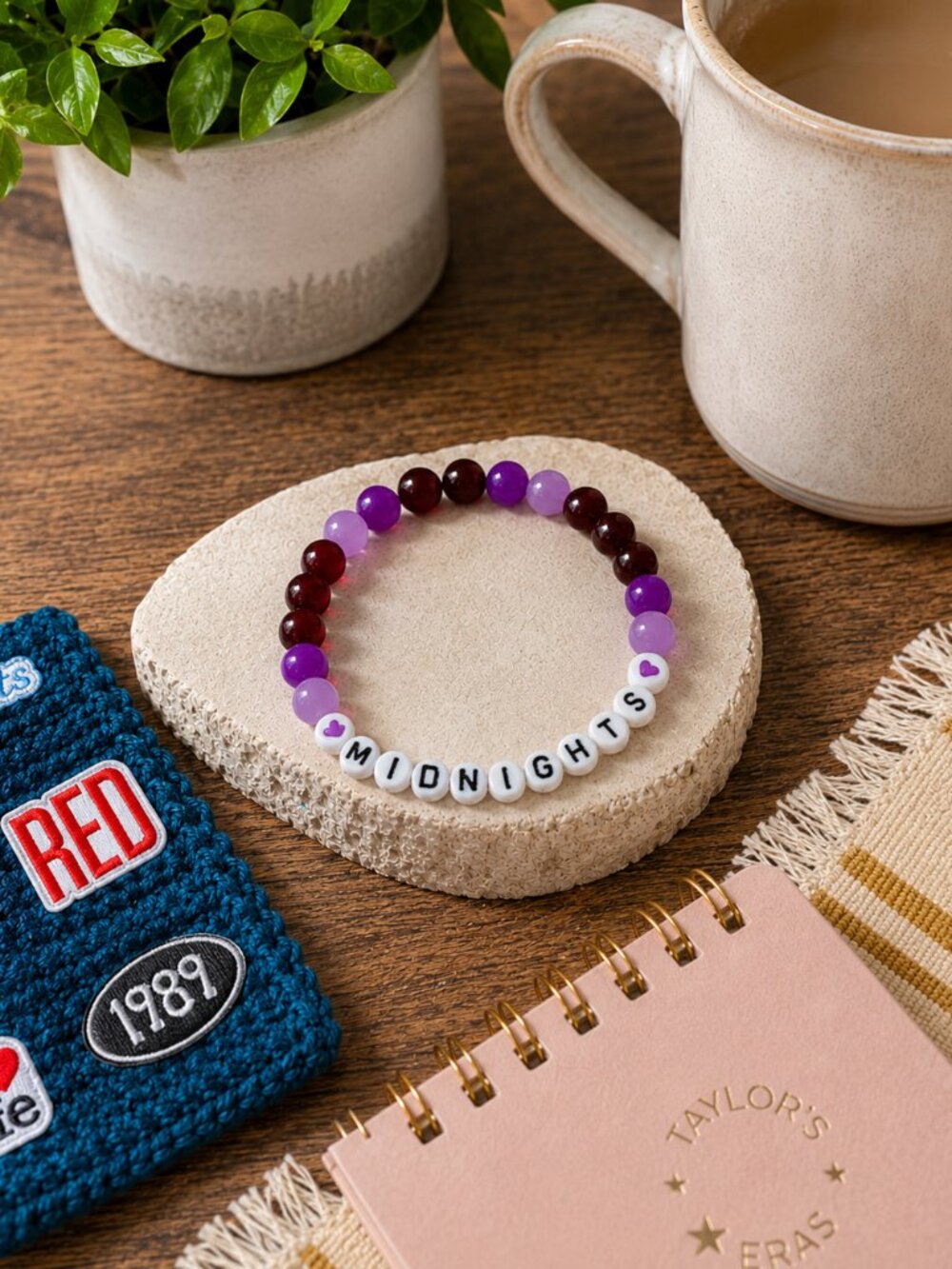 Midnights Era Beaded Friendship Bracelet | Handmade Letter Bead Bracelet